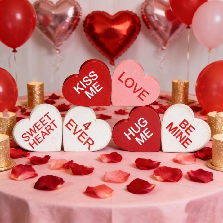 Artistic Heart Ornament Set Crafted from PVC Foam Board for Modern Space Decors and Personal Gift Presentations
