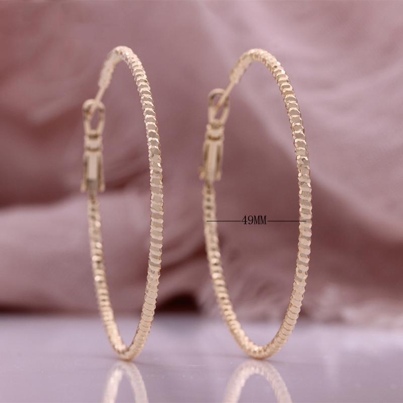 

Большие серьги-кольца, модные, персонализированные, в журнальном стиле, преувеличенные круглые серьги в стиле панк 4.9cm розового золота