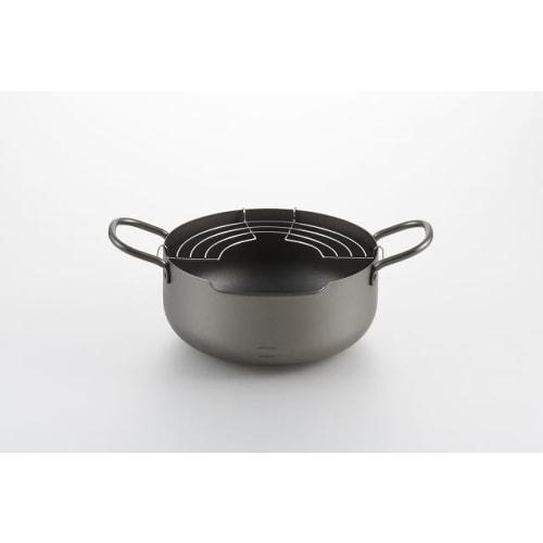 Maruyama Giken SOUEN Iron Tempura Pan, 22cm SE-56, Induction and Gas Stove Compatible, Made in Japan, Tsubame-Sanjo