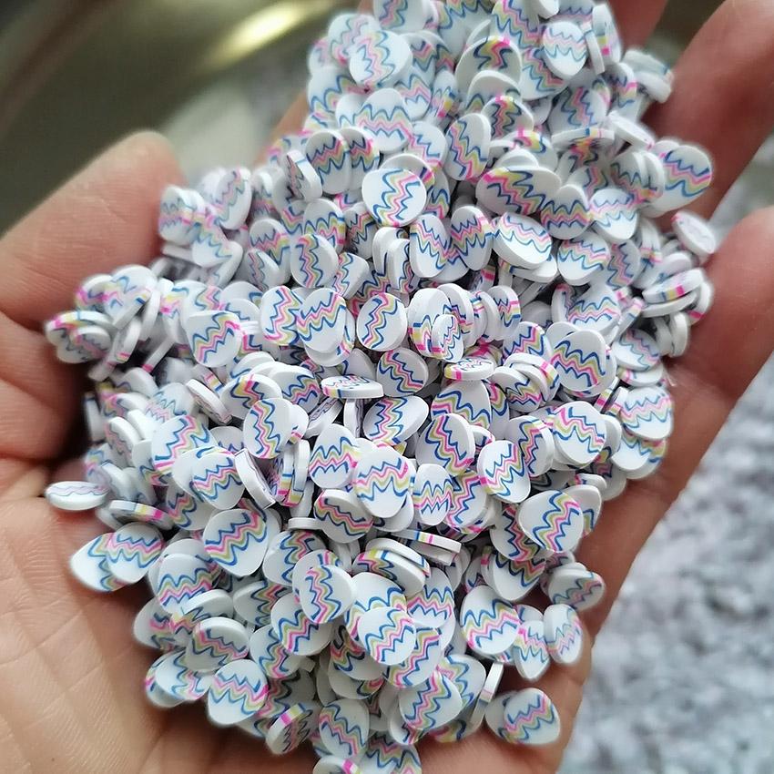 500g DIY Craft Slime Sprinkles Easter Decorated Egg Rabbit Polymer Clay Sprinkles Slices 500g
