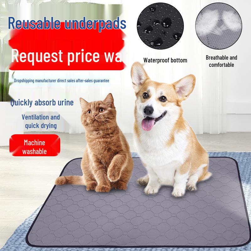 Machine Washable Non-Slip Reusable Absorbent Pet Urine Pad for Dogs