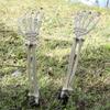 Halloween Realistic Skeleton Hand Ground Stake Light Up Foldable Reusable Halloween Bone Prop Cemetery Skeleton Hand Yard Decoration