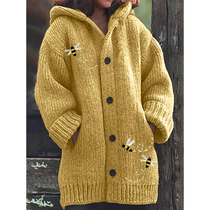 S-5XL for 2025 New 3D Printed Autumn and Winter Jacket Thickened Hooded Cardigan Sweater