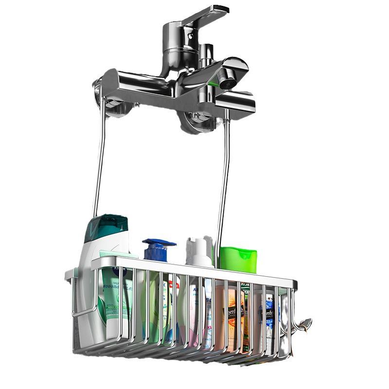 No-Drill Bathroom Shower Rack: Hanging Organizer for Shampoo and Toiletries