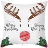 Merry Christmas Cushion Cover Santa Claus Elk Pillow Cover Living Room Sofa Home Room Decorations