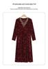 Elegant Slimming Dress for Middle-Aged Women - Flattering Long-Sleeve, Midi-Length Skirt, Stylish High-Grade Mother's Wear