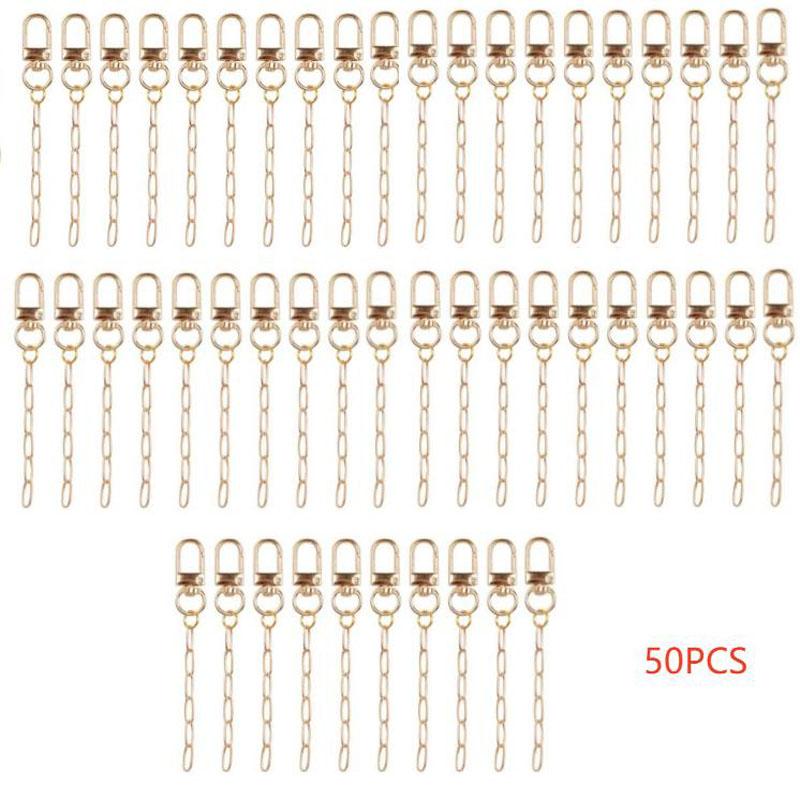 For DIY Crafts Jewelry Making Keychain Making Kit, Key Ring Swivel Snap Hooks, Chain Extender Keychain Bag Charms