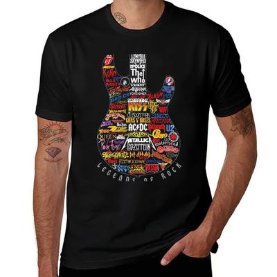 Legends Of Rock T-Shirt Blacks Anime Figures Korean Fashion Football T Shirt Mens Vintage T Shirts