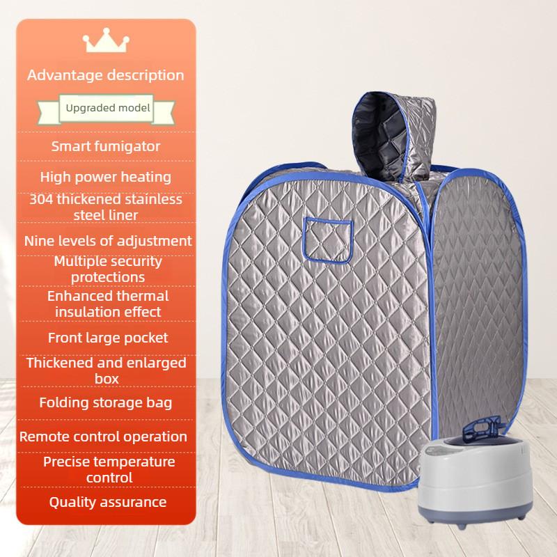 Boîte de sudation à la vapeur pour la maison, cabine de sauna pliable, sauna à vapeur pour tout le corps, machine de fumigation pour transpirer, kit de sauna à vapeur