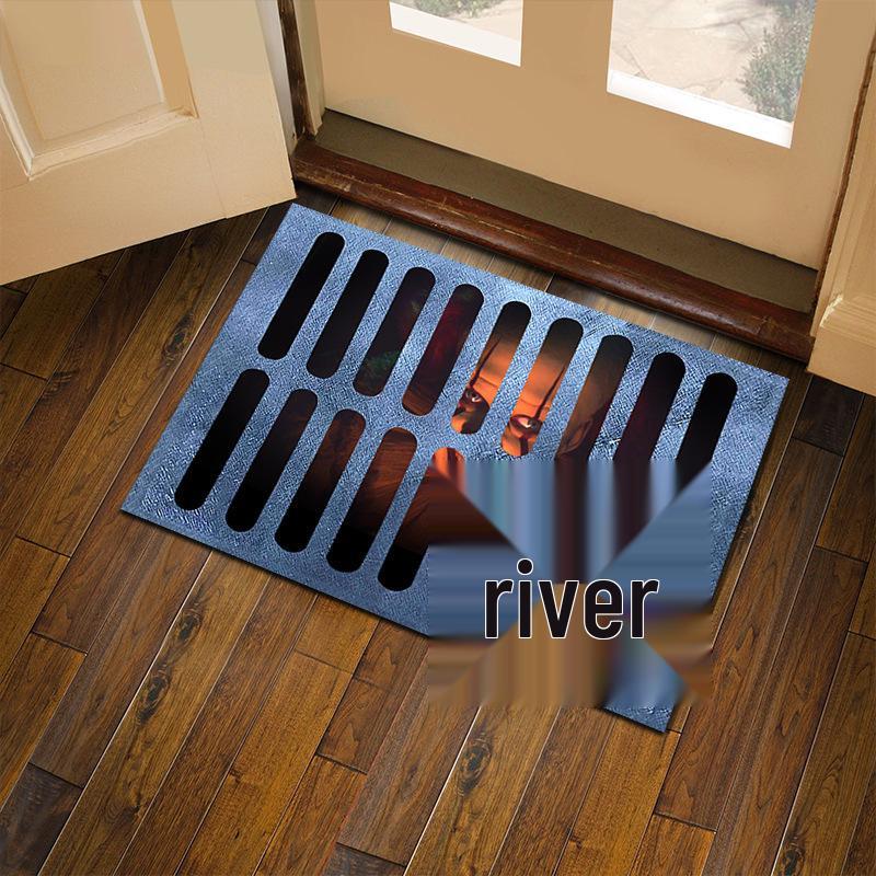 Decorative Clown-Themed Dirt-Resistant Door Mat for Entryway or Living Room