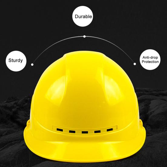 Construction Security Helmet with Ventilation System Adjustable 4-Point Ratchet Suspension Industrial Work Head Protection ABS Hard Hat