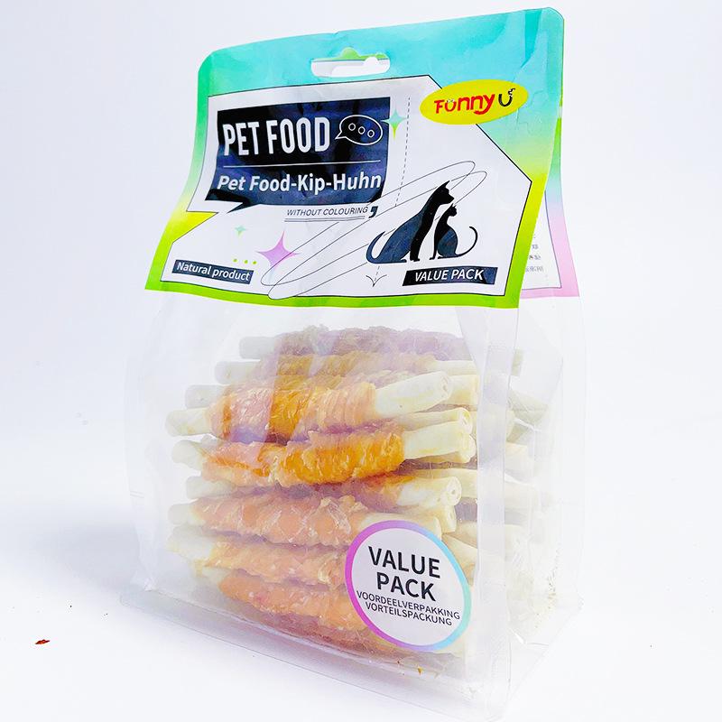 Pet Food Dog Snacks: Chicken, Duck & Beef Wrapped Rawhide Dental Chews 400g