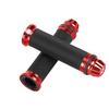 Motorcycle CNC Aluminum Rubber Handlebar Hand Grips for 7/8" Handle Bar Bike Bicycle Red