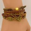 Wax Rope Owl Triangle Harry Potter Angel Wings Bracelet