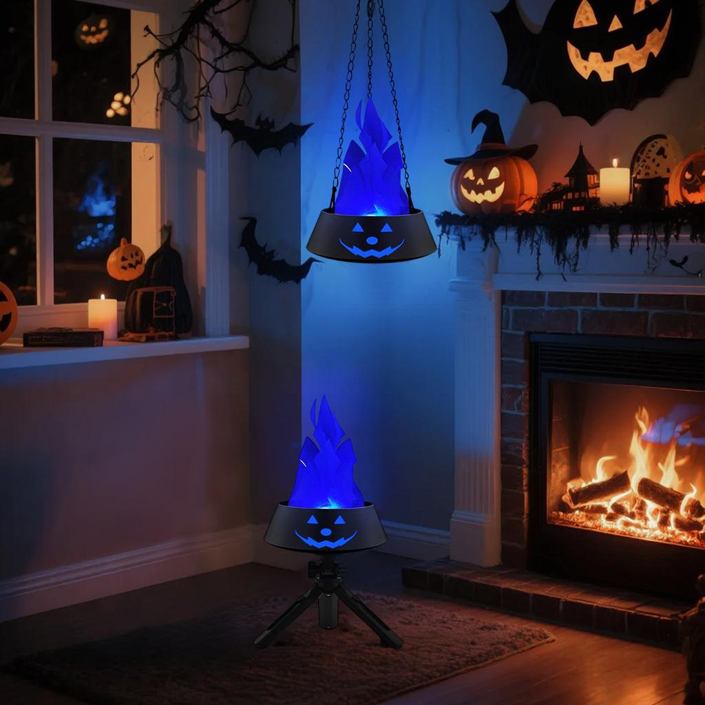 Charging LED Simulation Flame Light Halloween Brazier Light Decorative Ambient Light