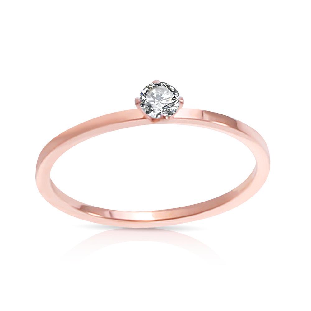 European-American Simple 1MM Stainless Steel Tri-Color Diamond Ring, Versatile Student Fashion Accessory