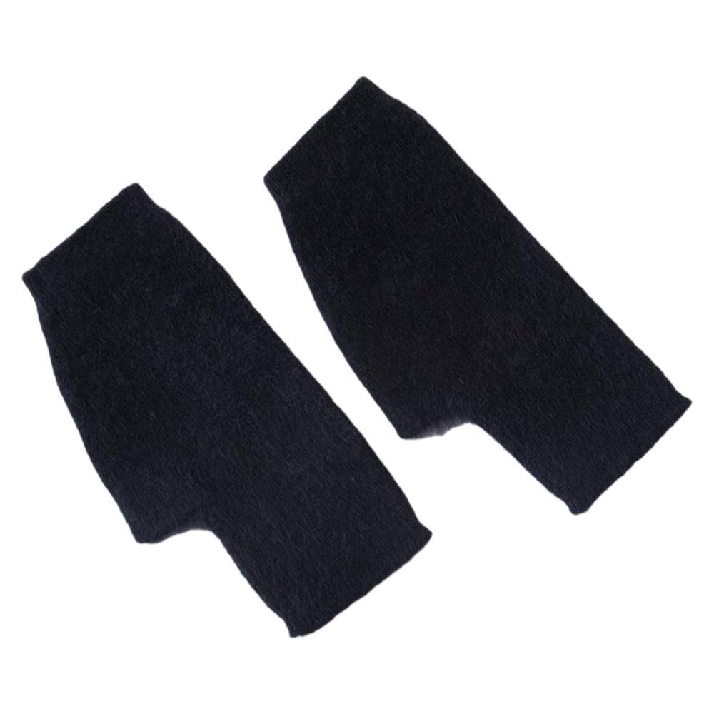 Wool Knitted Gloves Velvet Plush Mittens Lovely Half Finger Gloves Students
