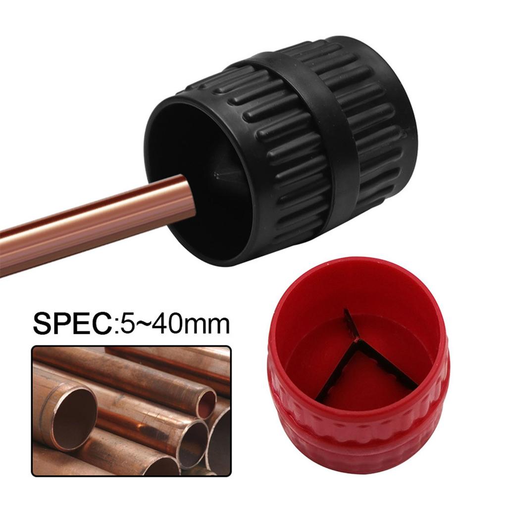 Inner & Outer Pipe Reamer Tool Professional Metal Chamfering Device 3/16" -1-1/2" (5-38MM)(Red) PVC Pipe Deburring Tool