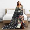 Metal Gear Solid Green Soldier Game Super Soft Blankets Travel Plush Throw Blanket Funny Home Decor Flannel Bedspread Bed Cover