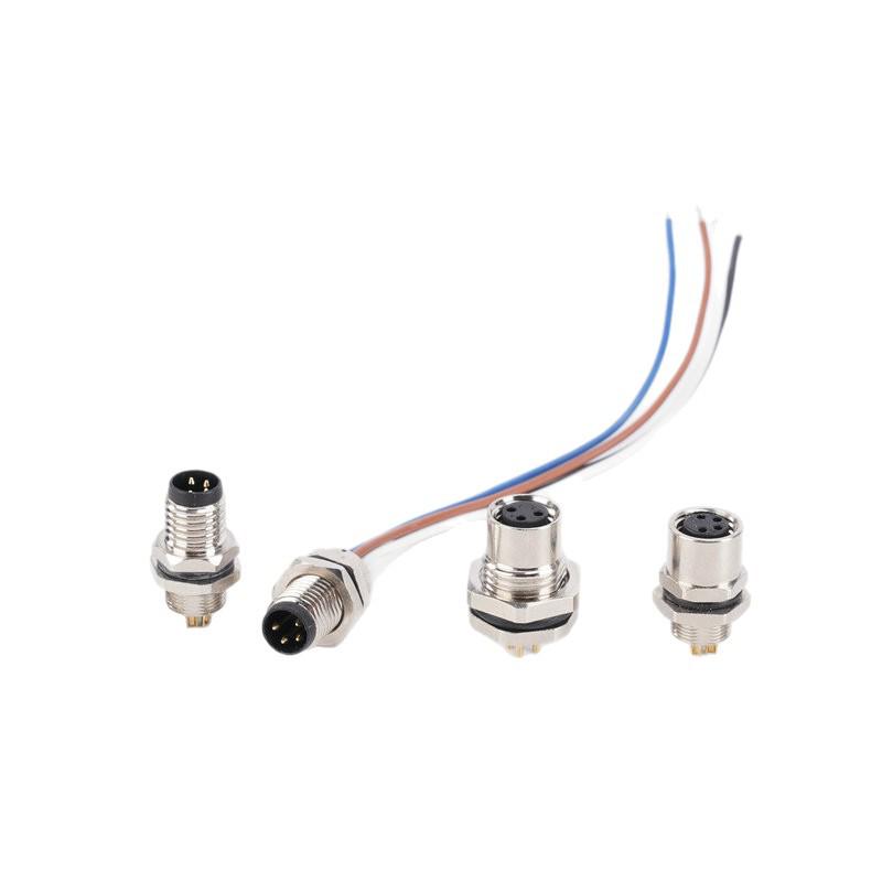 M8 Aviation Plug/Socket: IP67 Oil-Resistant Waterproof 2/8-Core Connector for Industrial Control Systems