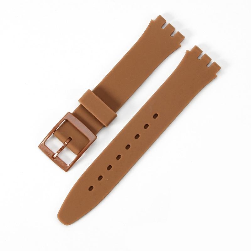 Silicone Unisex Sport Strap Classic Watch Band For Swatch Jelly Skin 19mm 17mm