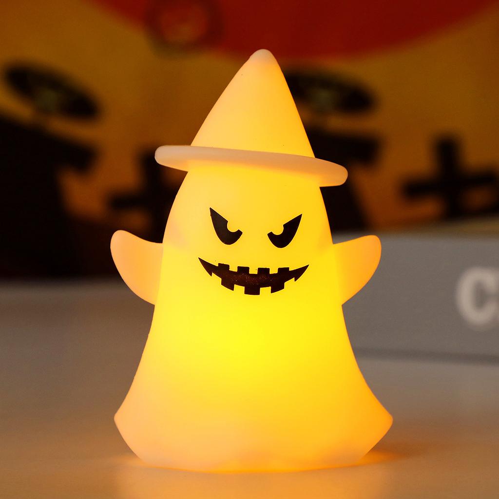 9.7cm/3.82in Halloween Pumpkin Lamp Mischief Maker Night Light Ghost Creative Model Gifts Luminous Toys Bedroom Party Decoration