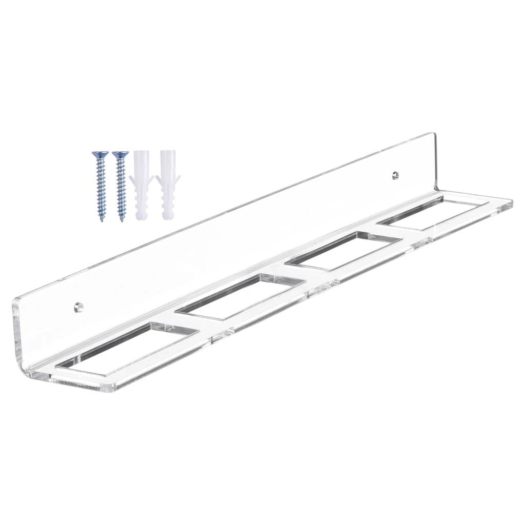 Hockey Puck Wall Holder Made of Acrylic for Ice Hockey Equipment Storage 35.3 x 4.7 x 3.4 cm Transparent Design
