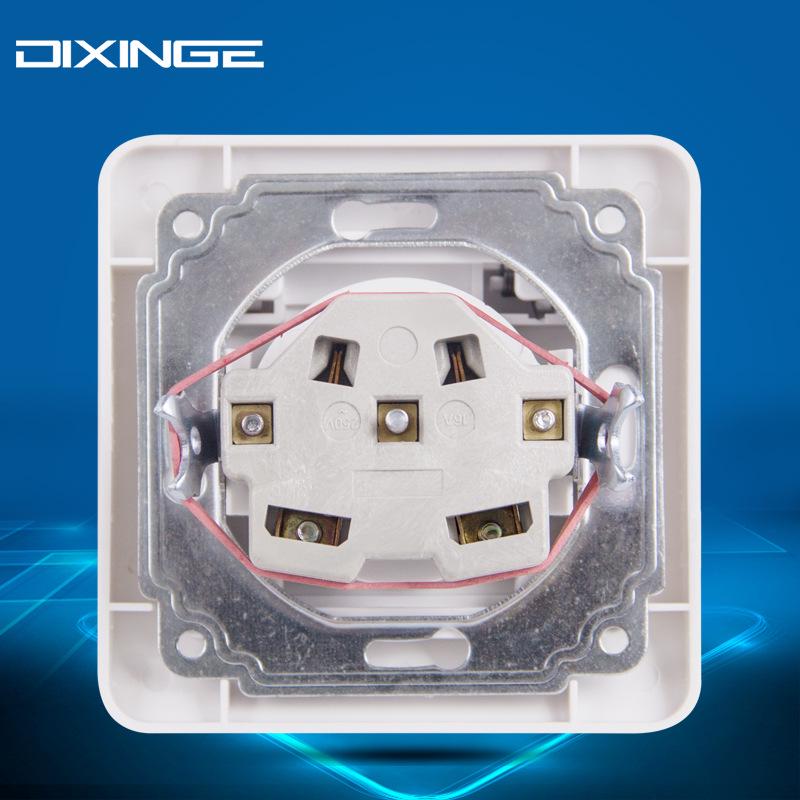 16A French Waterproof Wall Socket with Cover, ABS Panel, Splash-Proof and Dustproof