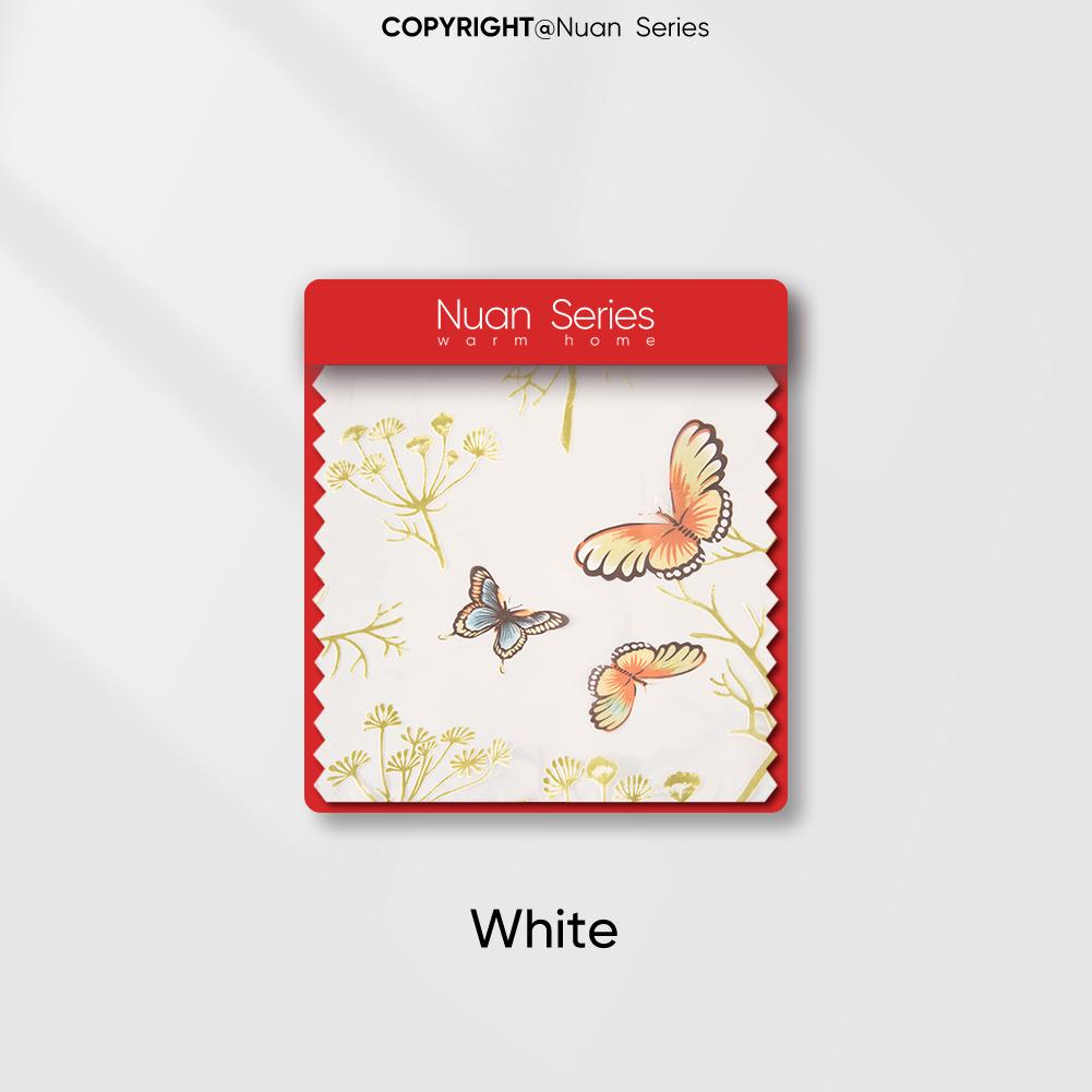 

1шт бабочка узор прозрачная занавеска для спальни гостиная украшение печать оконная занавеска серия Nuan 300x260cm белый