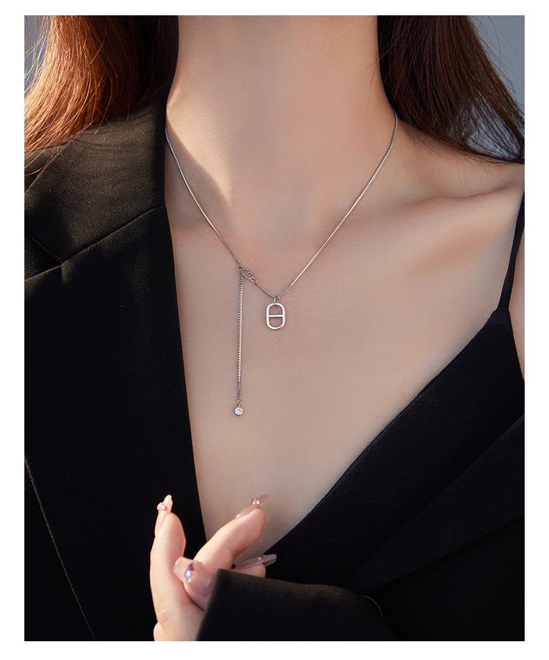 Banyan Tree S925 Silber Schweinenase Zirkon Anhänger Quaste Halskette für Frauen