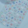 Magical Blow Bubbles Goldfish Bunny Rabbit Cat Kitten Shape Shiny Dreamy Bubbles 5D Nail Art Decorations Sticker Manicure Decal