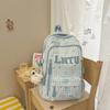 Schoolbag new Japanese plaid backpack female student schoolbag cute star printing light large capacity backpack girl style