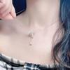 Sterling Silver Romantic Knot Bow Tassel Necklace - Light Luxury Gift for Girlfriend