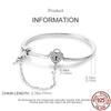 925 Sterling Silver Heart -Shaped Key And Lock Bracelet Fit Woman's Design Beads Charms Jewelry Bracelet For Women 
