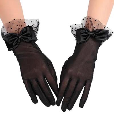 L 25817 Bridal Gloves with Bow Bridal Evening Gloves
