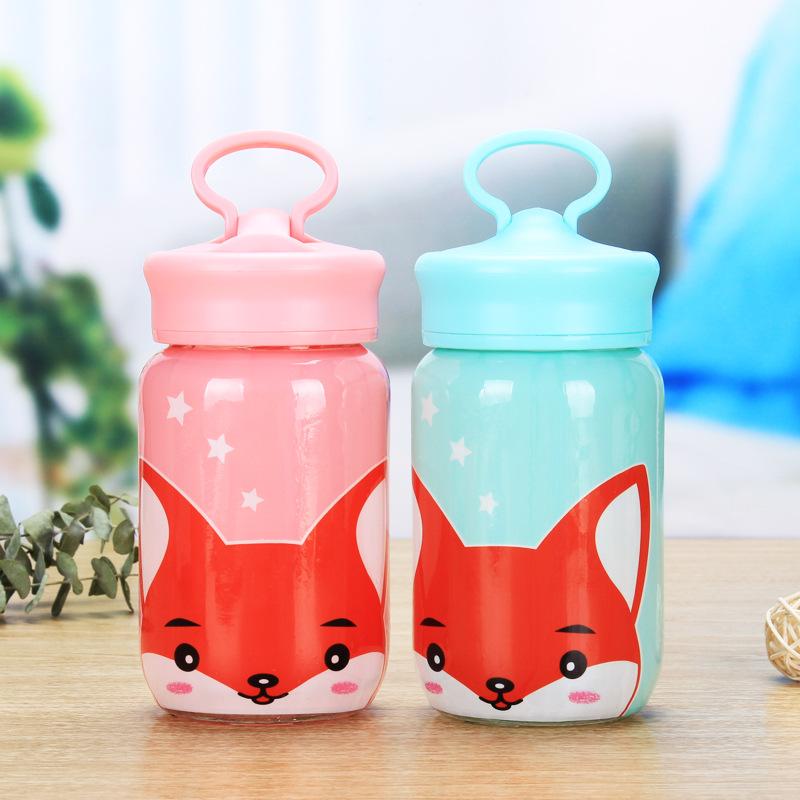 Mobile Phone Stand Glass Water Cup, Simple Glass Cup, Trendy, Fresh, Portable and Cute Gift Cup for Female Students