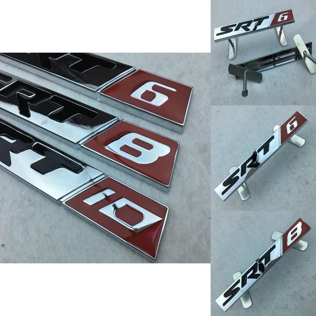 Metal 3d Car Emblems Badges Decal For Srt 6 8 10 Jeep Chrysler Dodge New