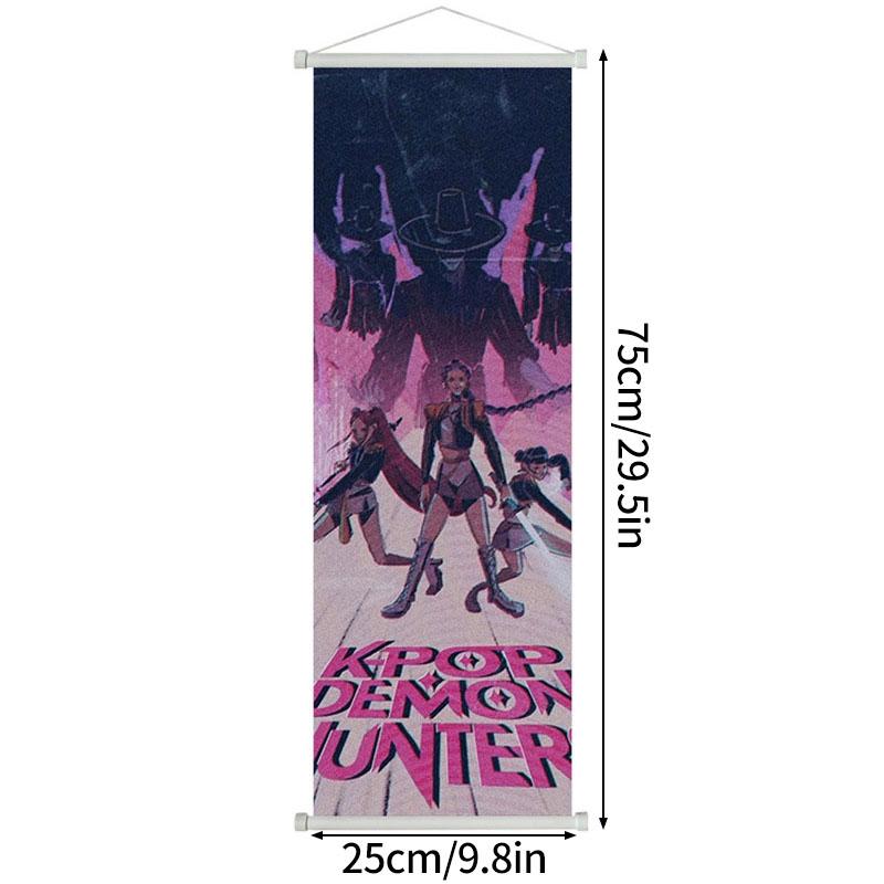 K-Pop Dämonenjägerin Hängebild Anime KPop Krieger Wandposter Rumi Mira Zoey Rollbilder Bilder Wanddeko