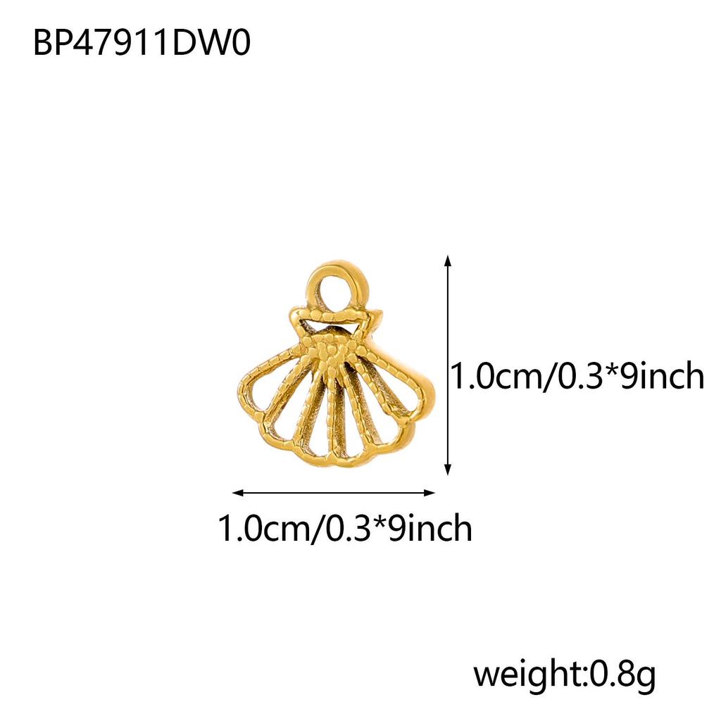 Stainless Steel Multi-Series Pendants: High Heels, Seashell, Starfish for Necklace & Bracelet Crafting