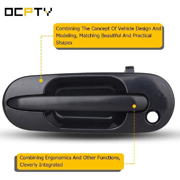 OCPTY Door Handle Exterior Front Driver Left Side Replacement fit 1997-2001 for Honda for CR-V Outside Door Handle Black