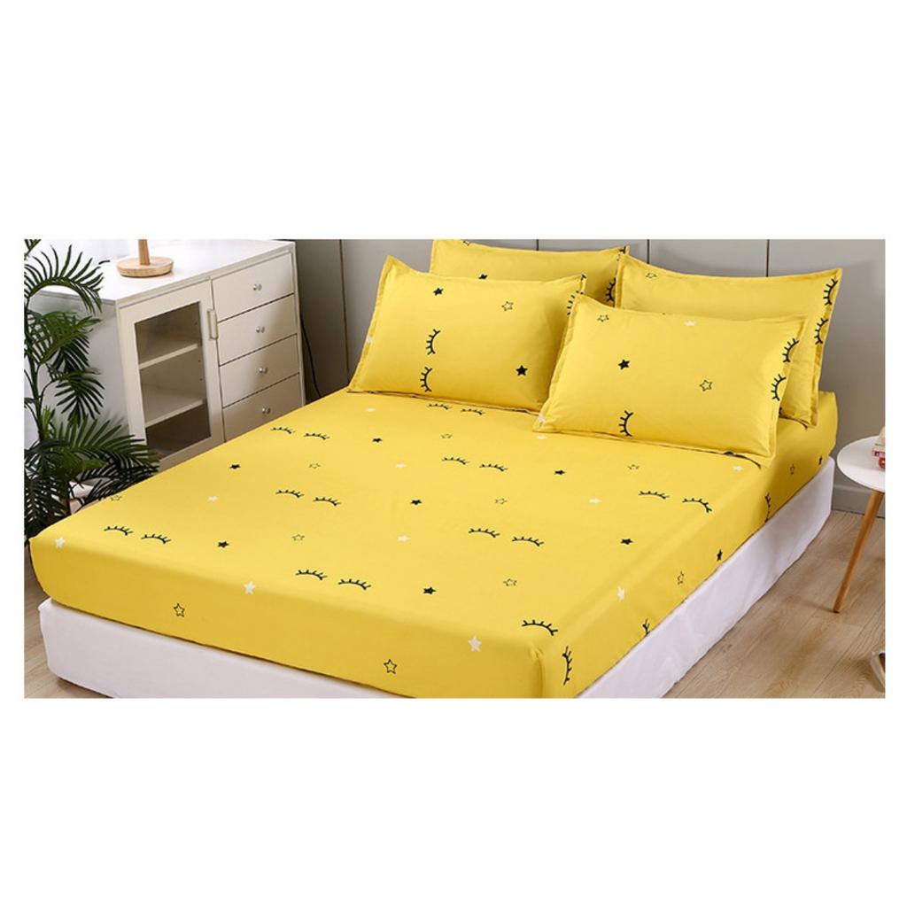 Printed Bedroom Home Hotel Light Beige Soft and Comfortable Bed Sheet