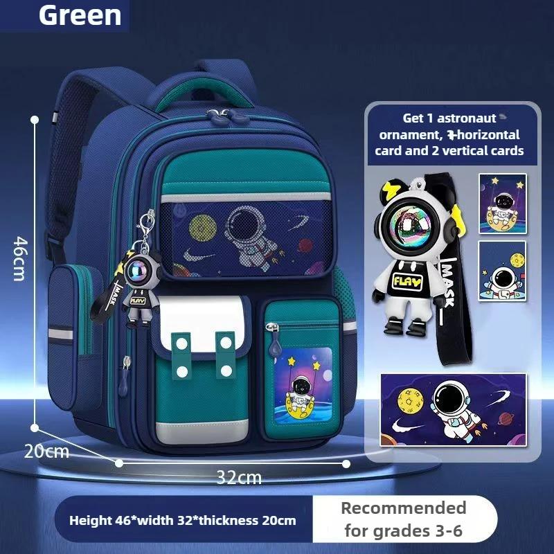 Sac à dos dessin animé astronaute pour classes 3-6 Grande capacité Sac d'école Imperméable extérieur Sac d'école Sac à dos étudiant Starryscky Mohilas