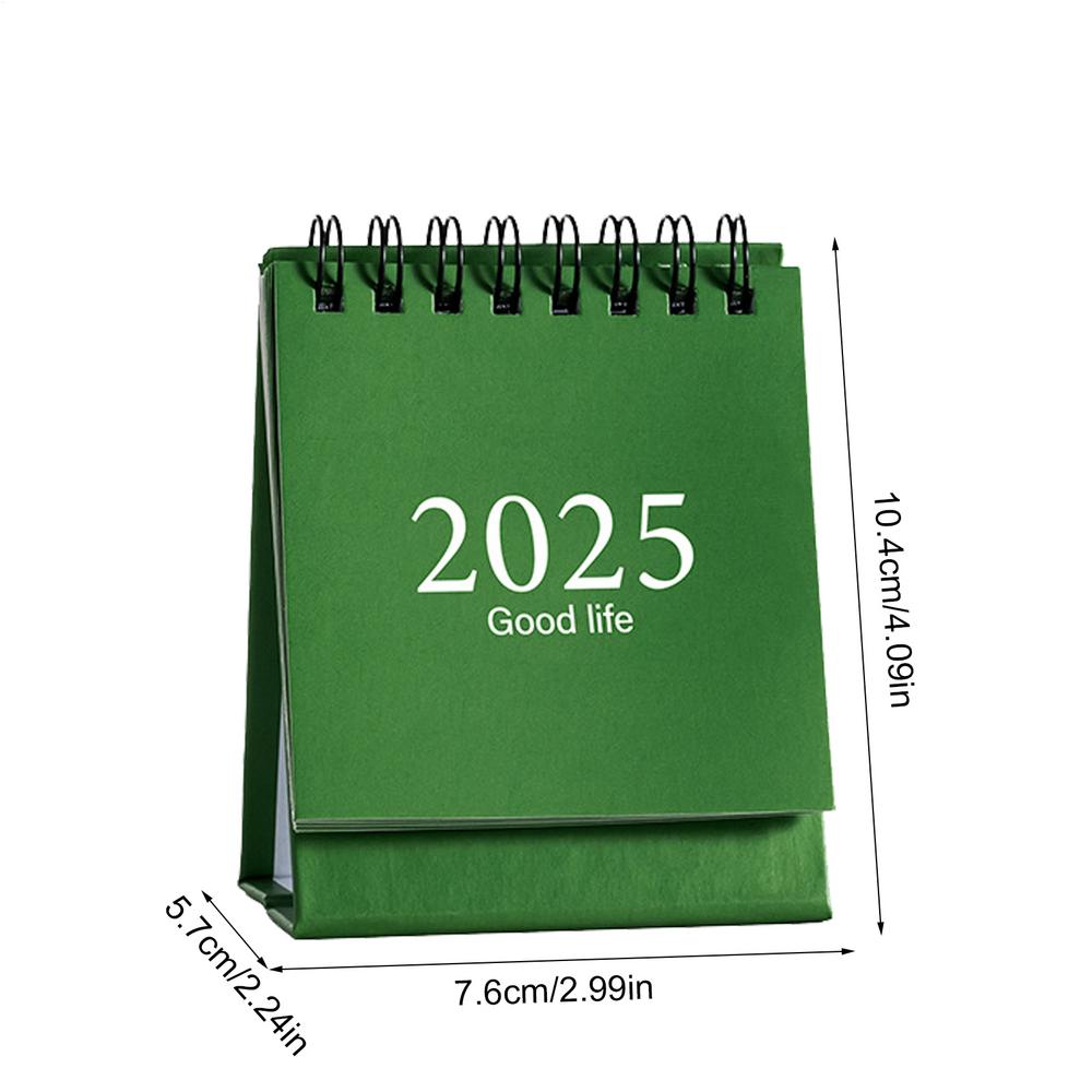 Small Desktop Calendar 2025 Mini simple small desk calendar Double-Sided Standing Flipping Calendar Desktop Decoration