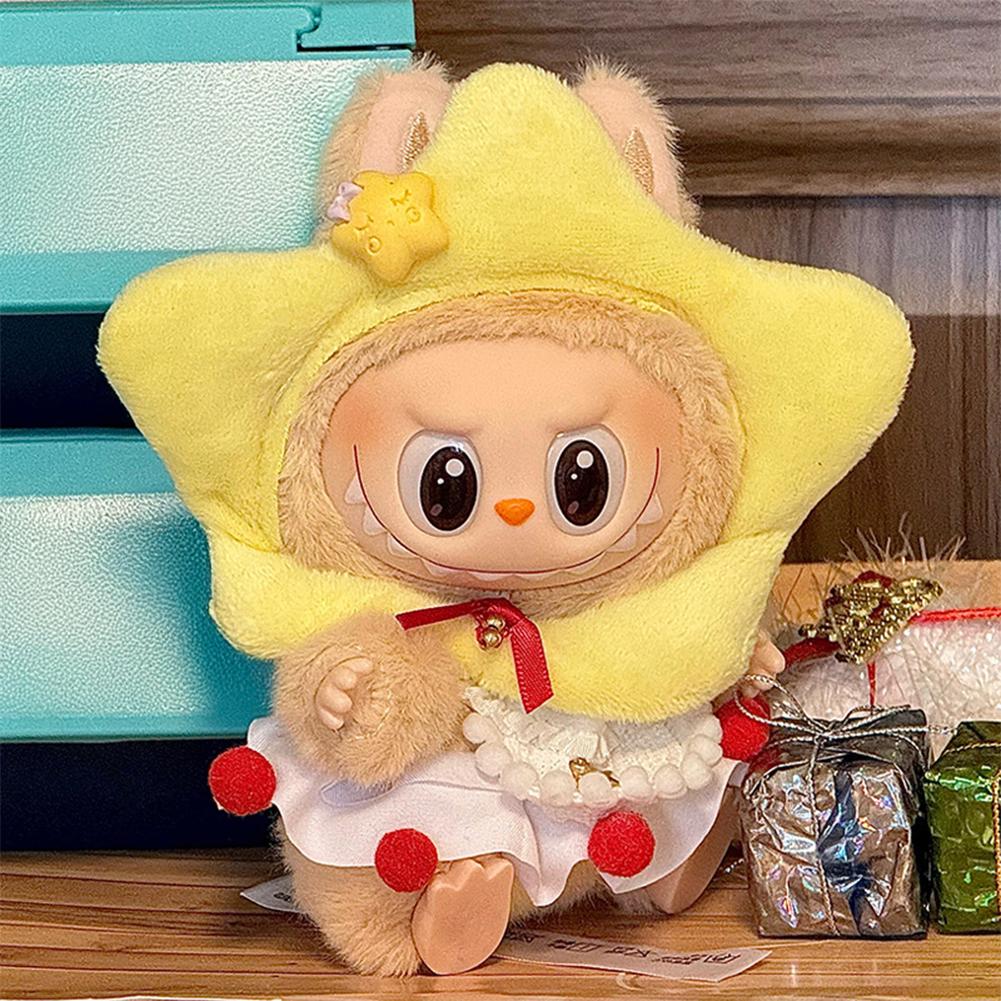 For 17cm Labubu Doll Clothes Fashion Clothes Jumpsuits Doll Clothes Color Match Dress Dolls Accessories Cute Decoration Little Clothes