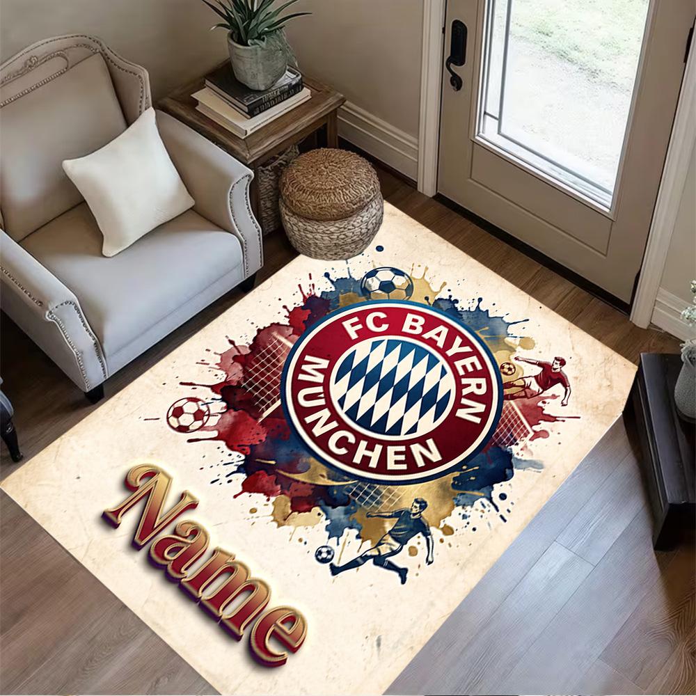 Bayern Munich Soccer Art Area Rug Suitable for Outdoor Living Rooms Balcony Study room Antislip Carpet Anime Office Decor