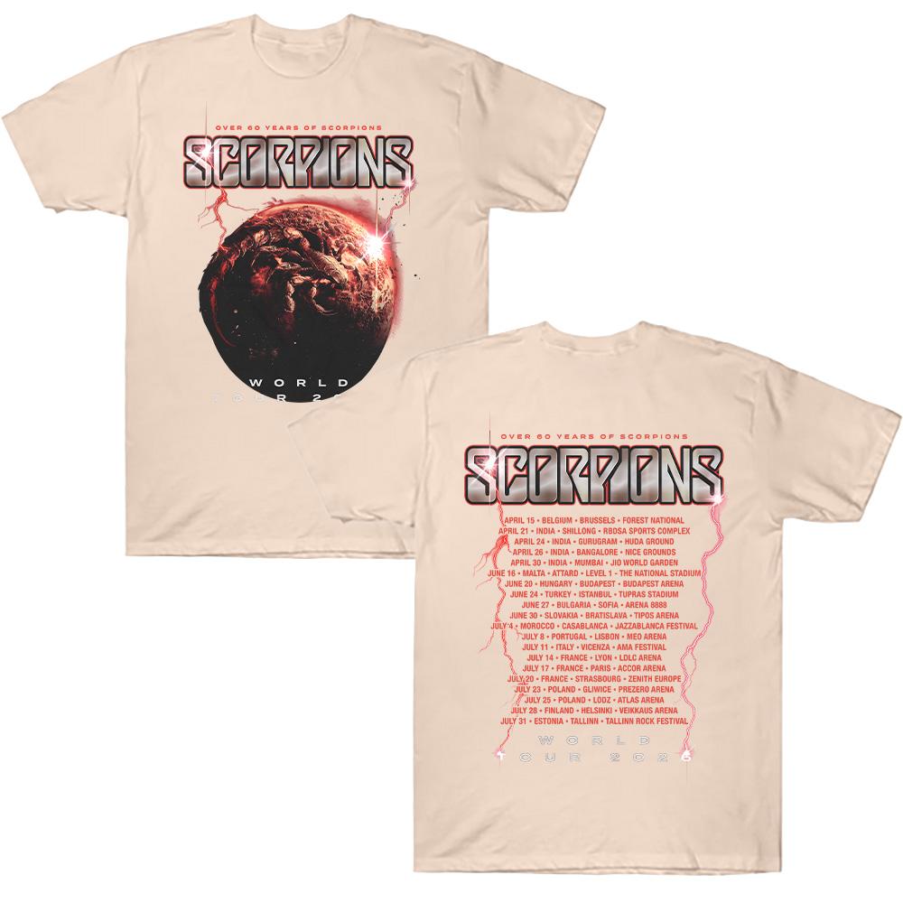 

Scorpions Coming Home Tour 2026 T Shirts Metal Scorpions Cotton Tees Short Sleeve Hard Rock Band T-shirts Round Collar Clothes Anime T-shirt XL пісочний