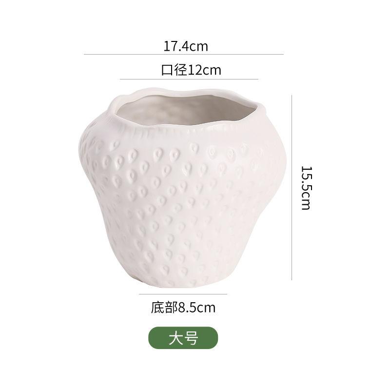 European Style Ceramic Strawberry Vase Colorful Potted Ornaments Living Room Dining Table Hydroponic Flower Ware Strawberry Vase