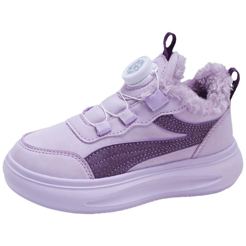 Board Shoes for Girls, Winter Children, Soft Soles, Warm Soles, Velvet Non-slip Leather, Large Cotton Shoes, Shoes 2025 Sports, Middle and Old Childre