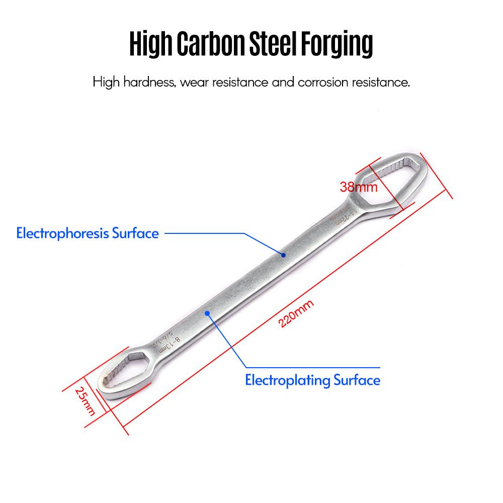 Chiave universale a doppia estremità Chiave Torx regolabile autoserrante multifunzionale per bicicletta