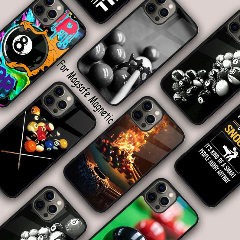 Billiards Snooker Sports Magnetic Phone Case For APPLE iPhone 17 Air 16 14 13 12 Pro Max 15 Plus Wireless Charge MagSafe Cover